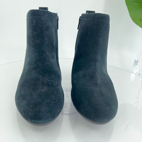 Vionic Women's Paloma Boot Size 7.5 Wedge Bootie Black Suede Comfy Side Zip - Picture 5 of 16